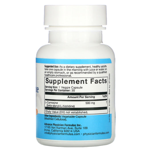 Advance Physician Formulas, L-Carnosine, 500 mg