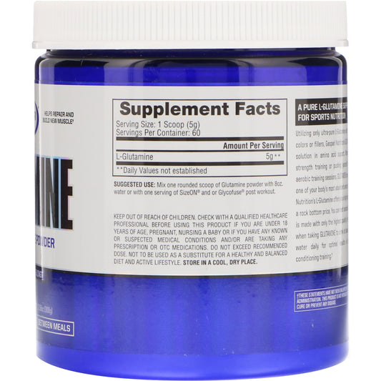 Gaspari Nutrition, Glutamine, Unflavored