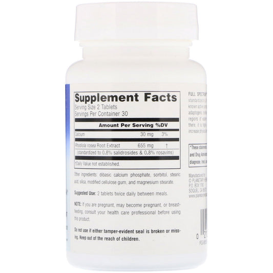 Planetary Herbals, Rhodiola Rosea Extract, Full Spectrum, 327 mg, Tablets