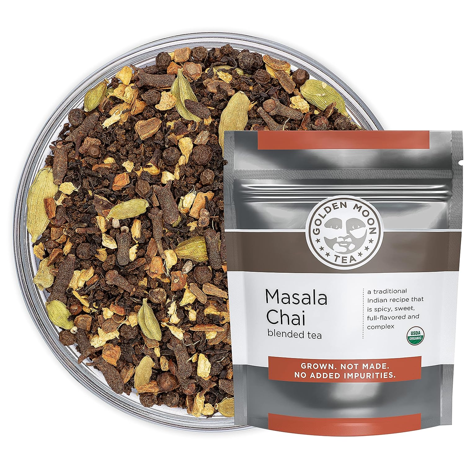 Golden Moon Tea, MASALA CHAI TEA, 181 Servings, Authentic Original Organic Recipe