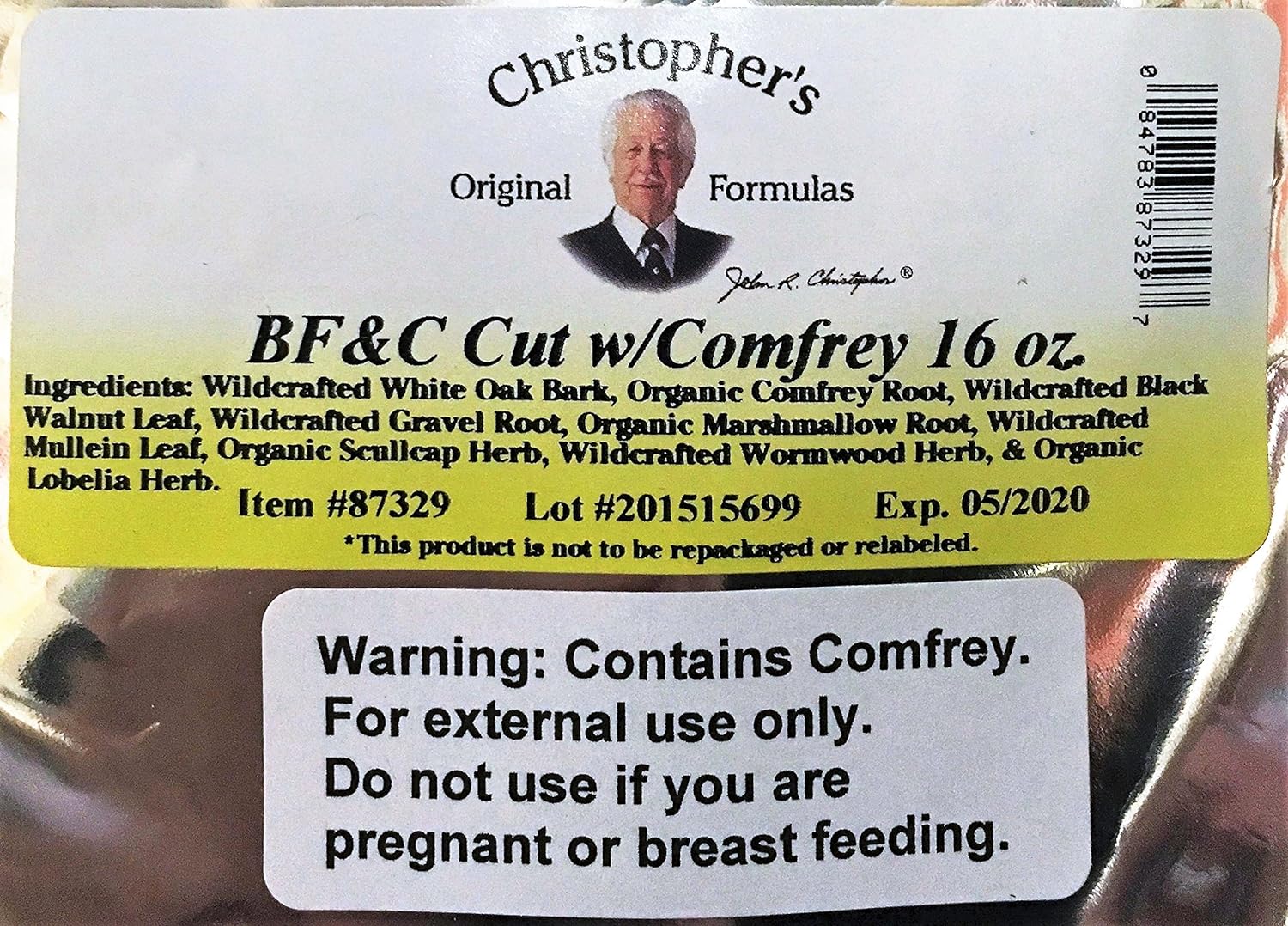 Christophers Original Formulas Bf&c Cut W/Comfrey 16 Oz