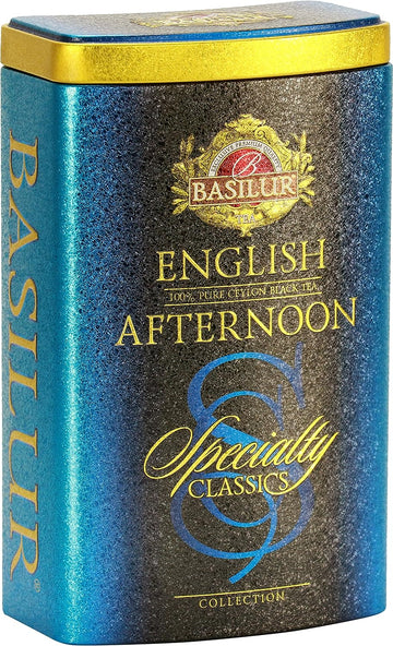 Basilur | Original English Afternoon | Ultra-Premium Loose Leaf Black Tea | Specialty Classics Collection | Tin Caddy