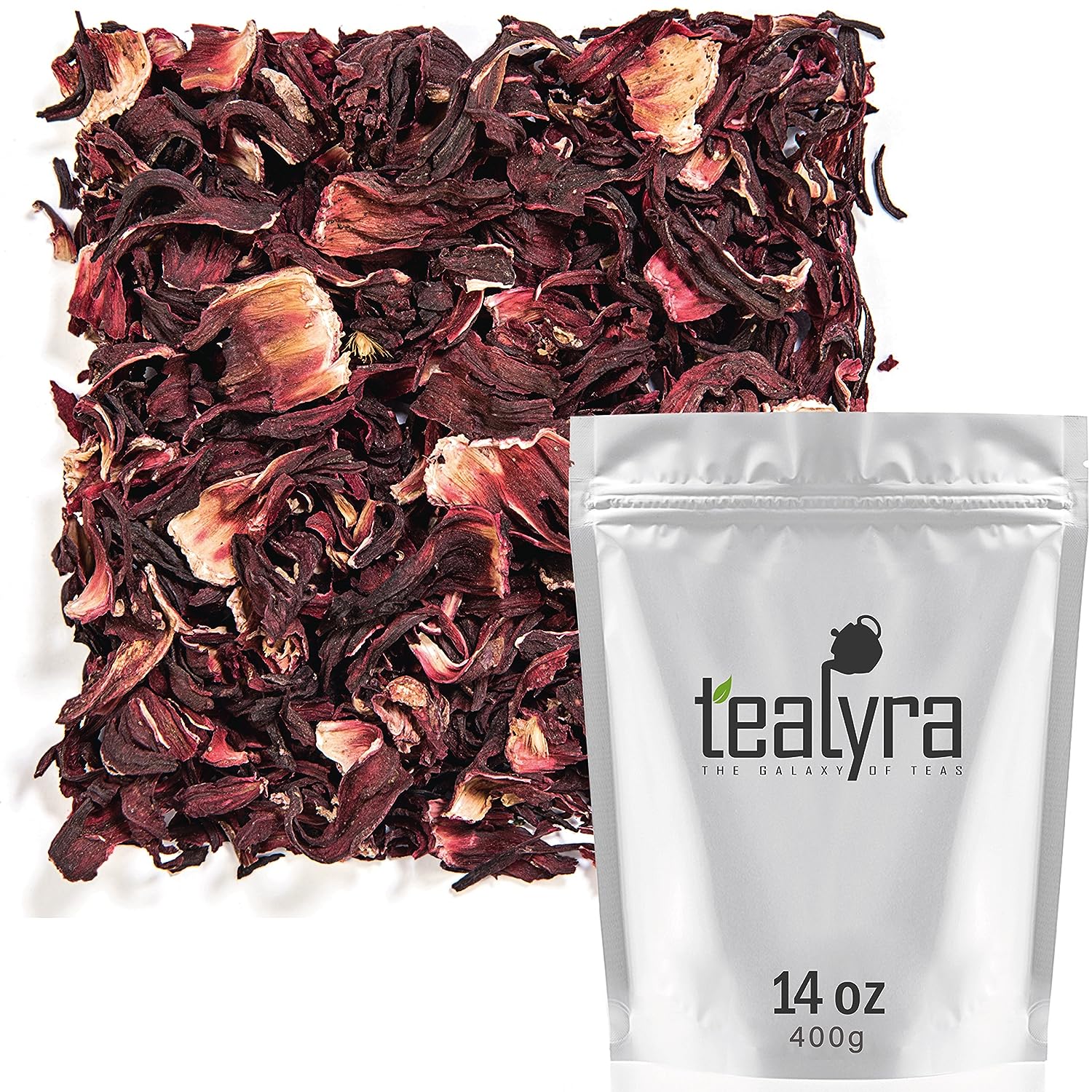 Tealyra - Pure Hibiscus Herbal Tea - Loose Leaf Tea - Organically Grown - Vitamins-Rich Tea - Healthy Tea - Caffeine Free