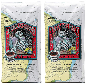 Raven's Brew Coffee High Caffeine Coffee Dark Roast Whole Bean – Deadman's Reach 2-pack