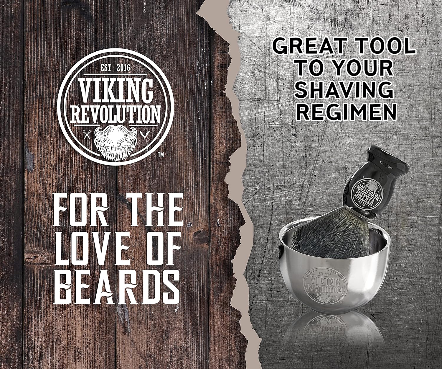 Viking Revolution Stainless Steel Shaving Soap Bowl- Shaving