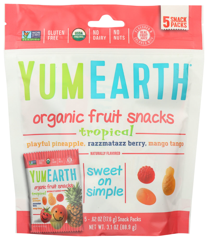 Yumearth Organics Organic - Raspberry - Pineapple - Mango