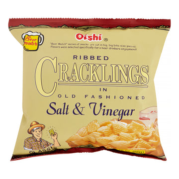 Oishi Crackling Salt and Vinegar, Small