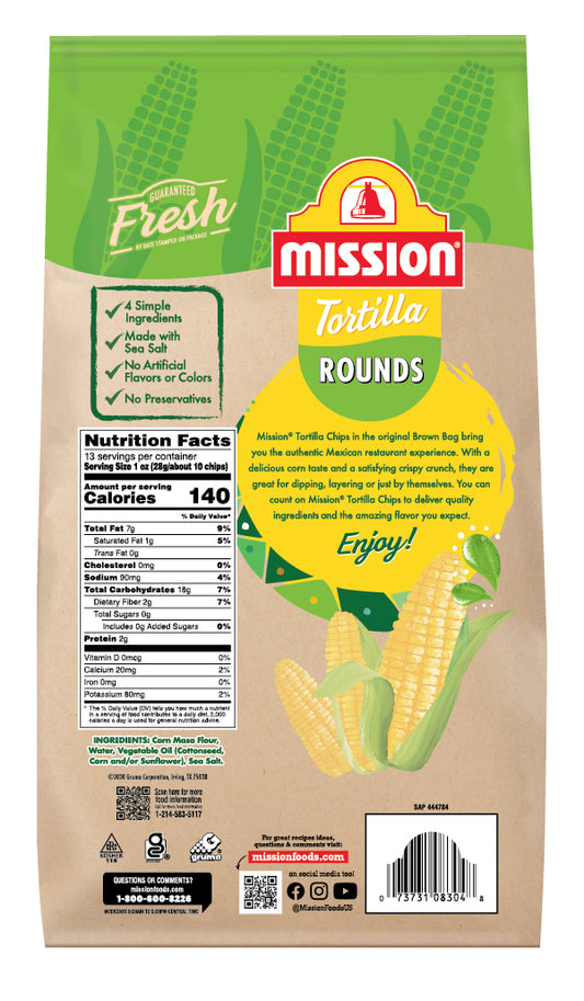 Mission Yellow Round Chips