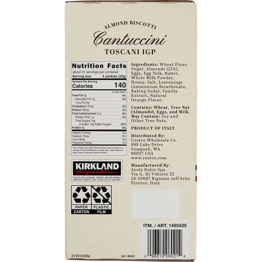 Kirkland Signature Cantuccini Toscani IGP Almond Biscotti