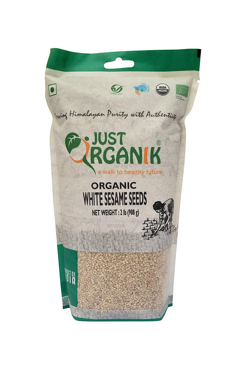 Just Organik Organic Raw, Vegan, Hulled White Sesame Seeds