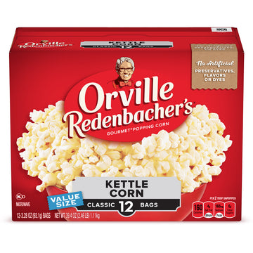 Orville Redenbacher's Kettle Corn Microwave Popcorn, 12 Ct