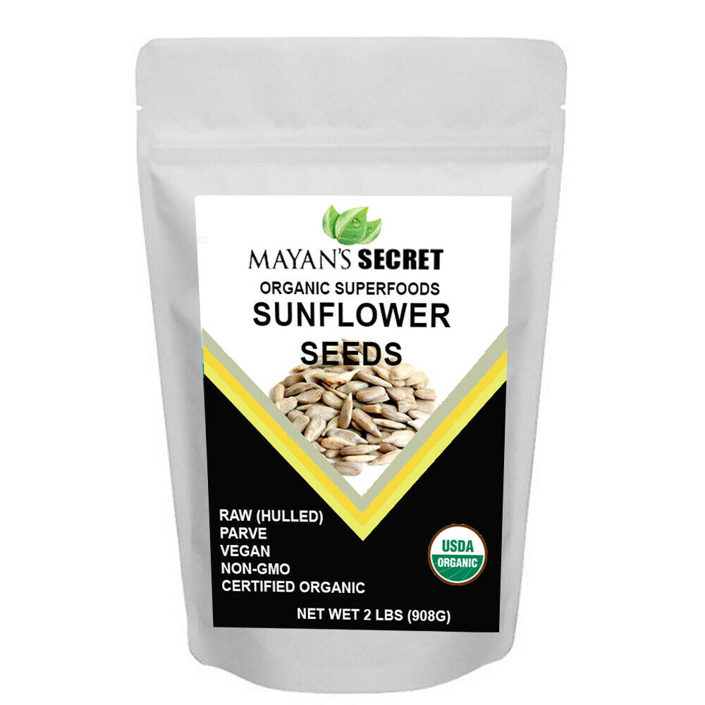 USDA Certified Organic Sunflower Seeds — Raw Kernels Hulled Superfoods