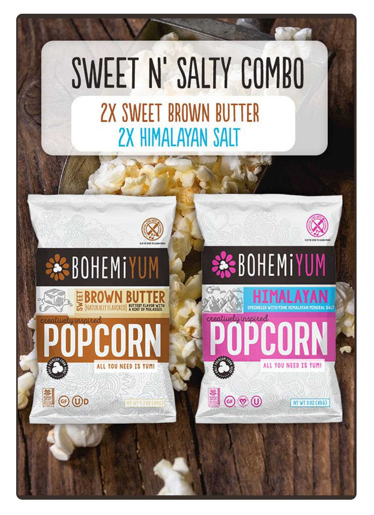 Sweet and Salty Popcorn Combo -  (Full-sized bags)