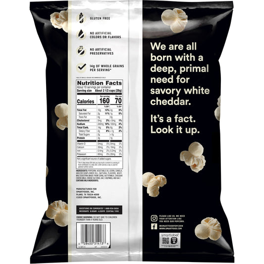 Smartfood Popcorn, White Cheddar