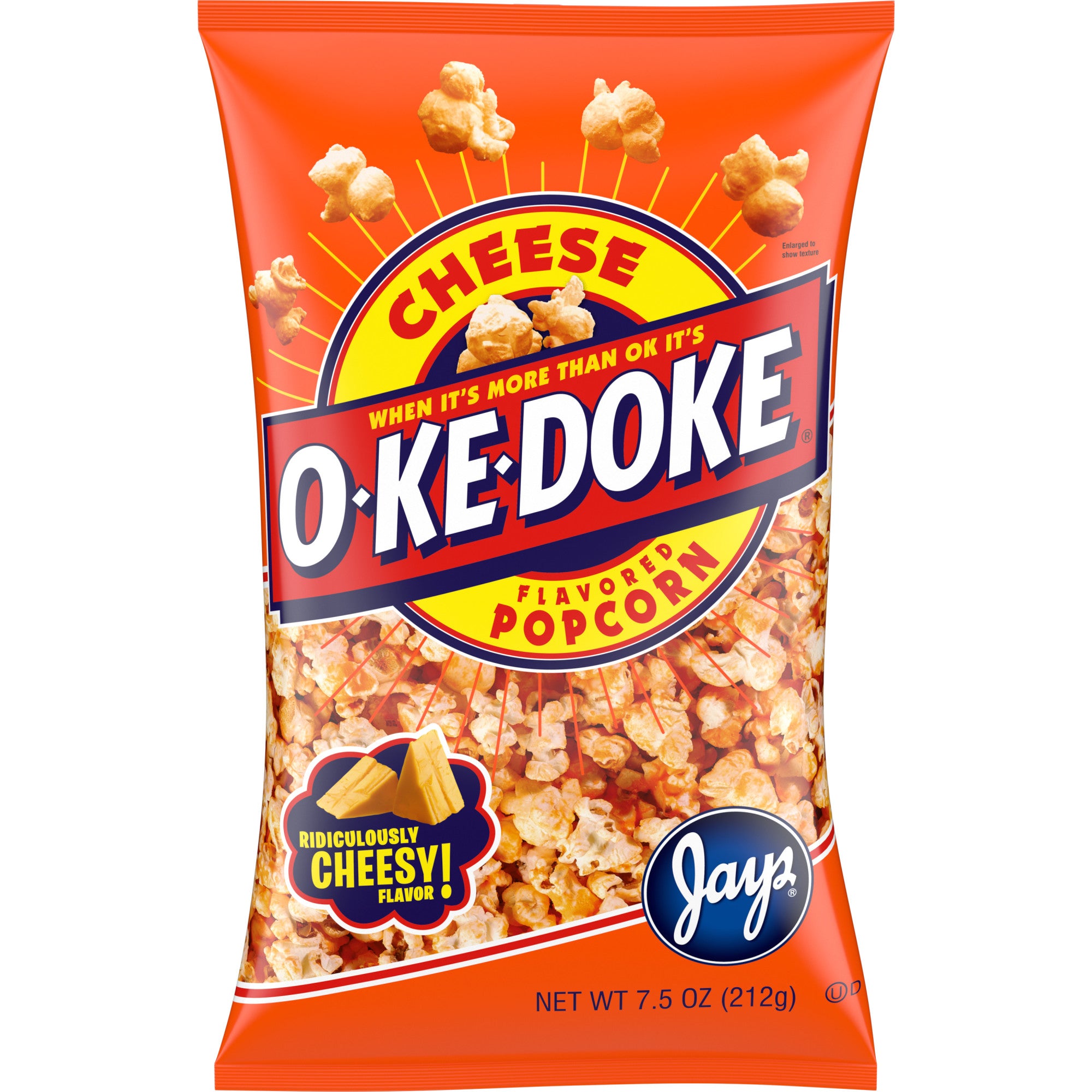 O-Ke-Doke Popcorn, Cheese Popcorn,  Bag