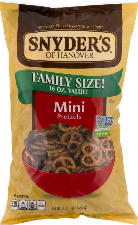 Snyder's of Hanover Family Size Pretzels 16 oz. Bags (Mini )