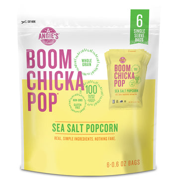 Angie's BOOMCHICKAPOP Sea Salt Popcorn, 6-Count