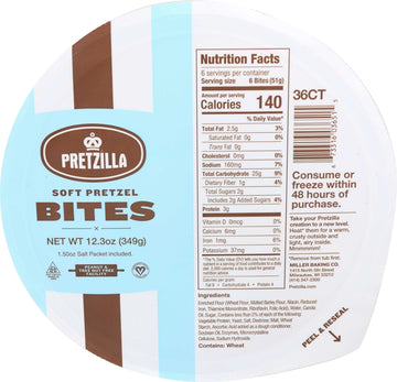 Pretzilla Soft Pretzel Bites ,  Tub -- 8 per case.