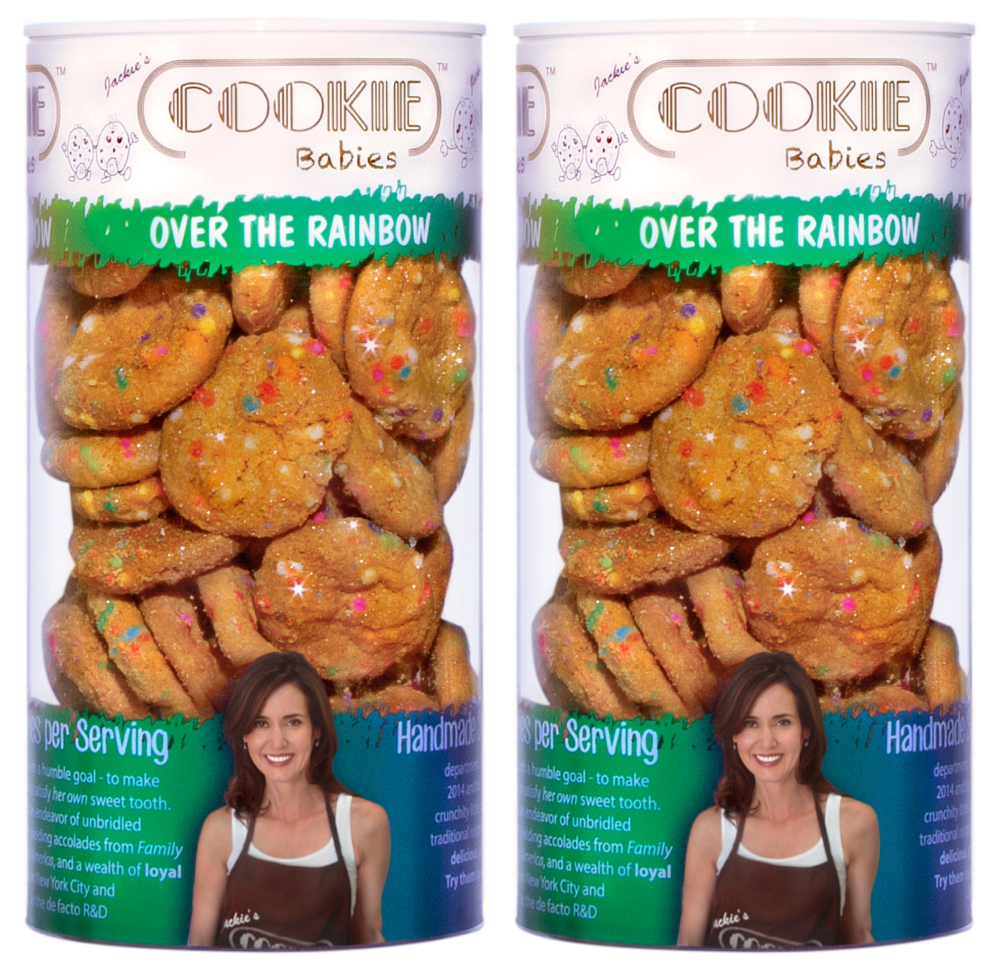 Jackie's Cookie Babies Crunchy Over The Rainbow Snacking Cookies Signature Tube