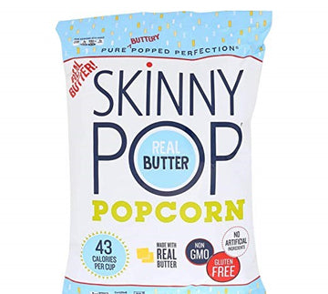 Product of Skinny Pop Popcorn Real Butter 2 - Large Bags