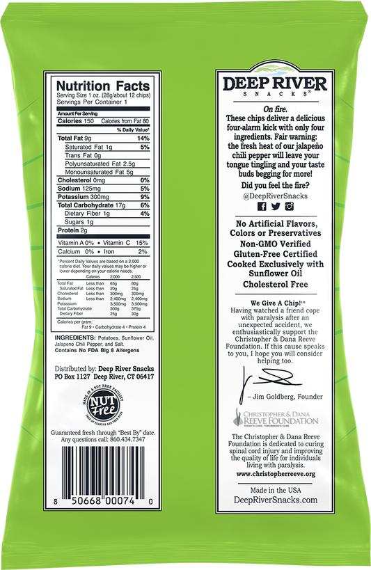 Deep River Snacks Zesty Jalapeno Kettle Chips, 80 Ct