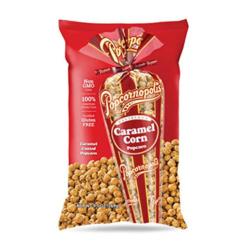 Popcornopolis Caramel Corn Popcorn Bag, Caramel,