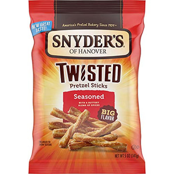 Snyders Of Hanover Seasoned Twisted Pretzel Sticks,  -- 8 per case.