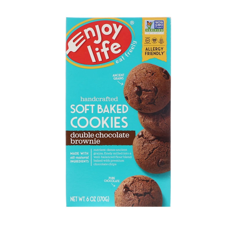 Enjoy Life Foods, Soft Baked Cookies, Double Chocolate Brownie,  Pack of 3