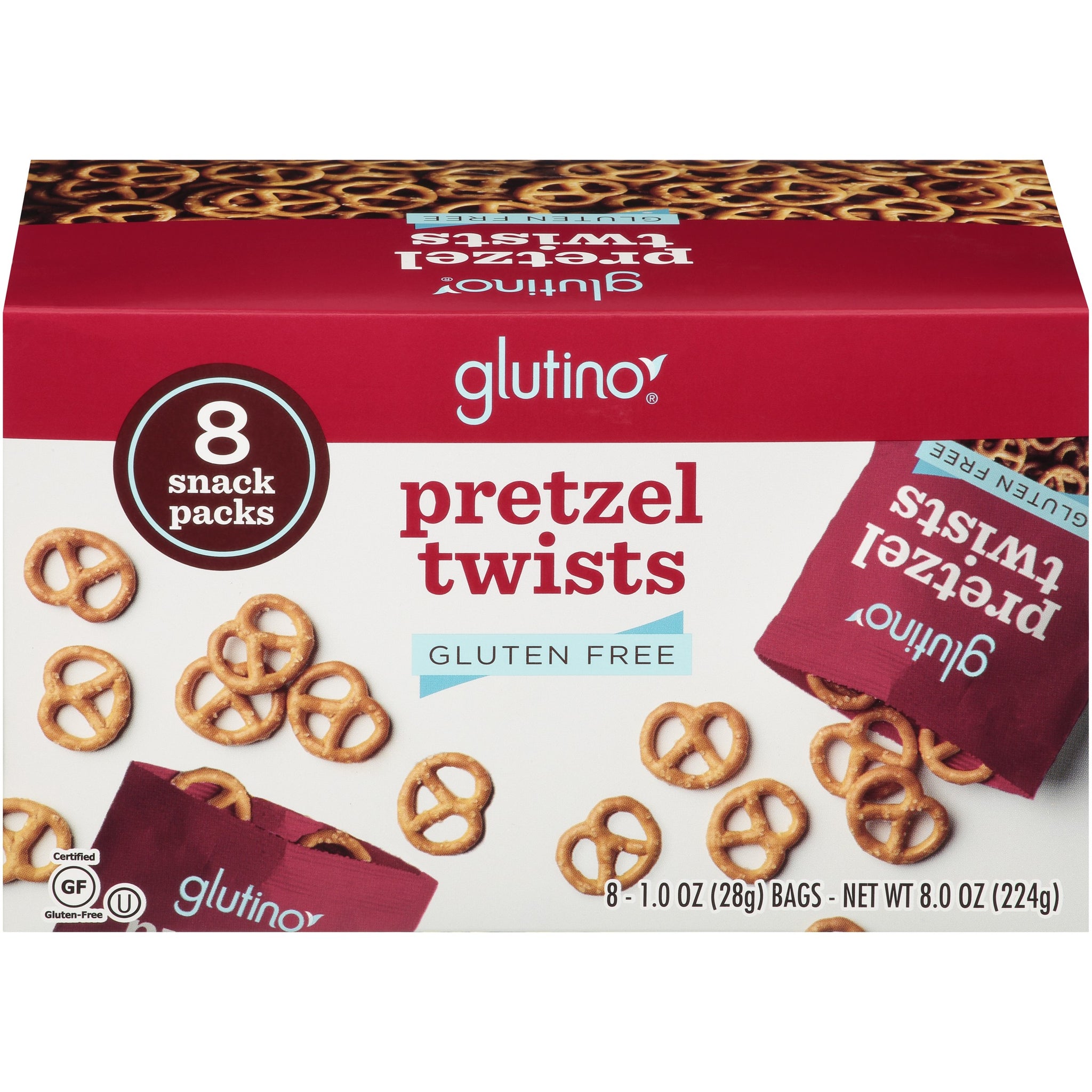 Glutino Gluten Free Pretzel Twists 8 Bags