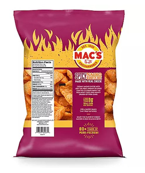 Mac's Spicy Nacho Fried Pork Rinds