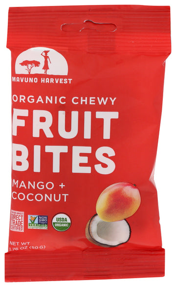 Mavuno Harvest Organic Fruit Bites, Mango & Coconut