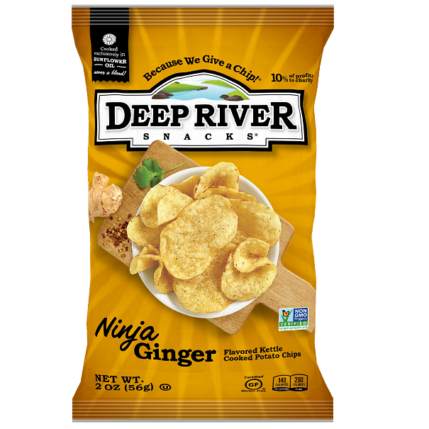 Deep River Snacks Ninja Ginger Kettle Chips, 24 Ct