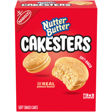 NUTTER BUTTER Cakesters Soft Snack Cakes, 5 -  Snack Packs