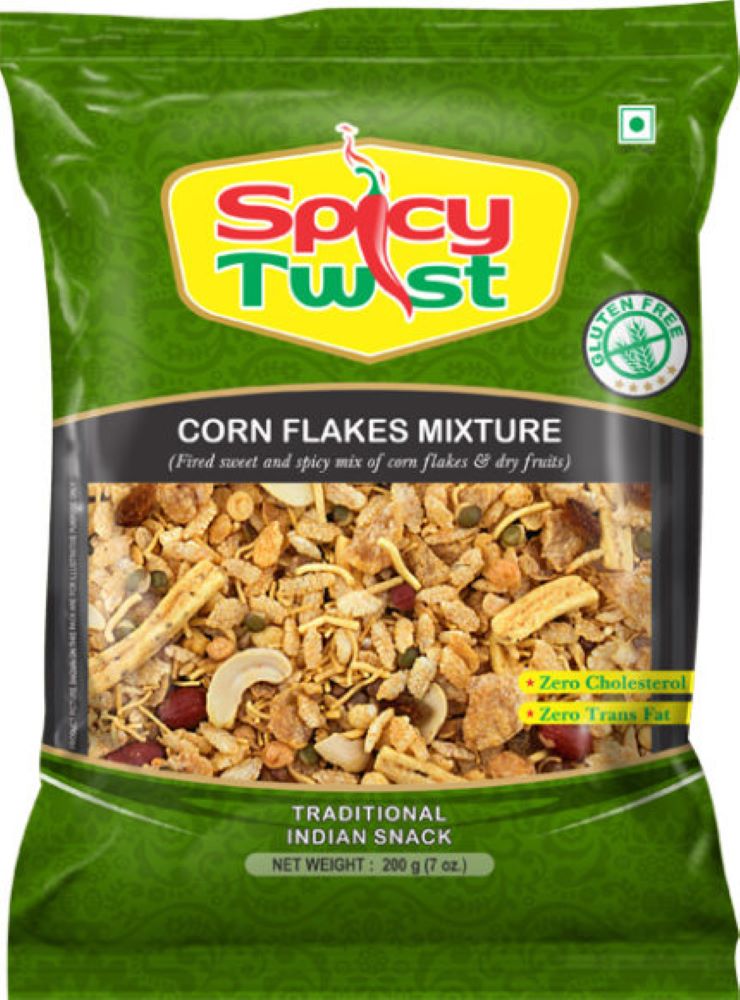 Spicy Twist -Indian Snack Mix- Corn Flake Mixture  1 Pack