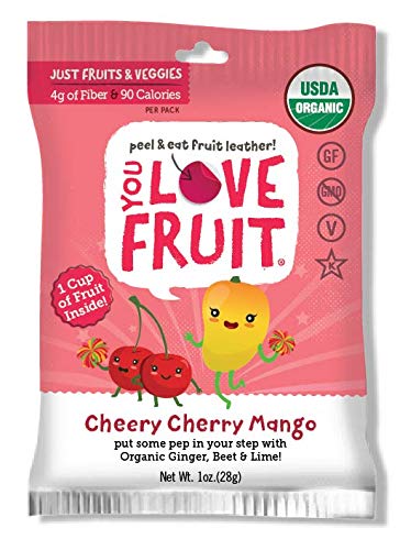 You Love Fruit Premium (Cherry Mango) Vegan GMO Free Fruit Snacks