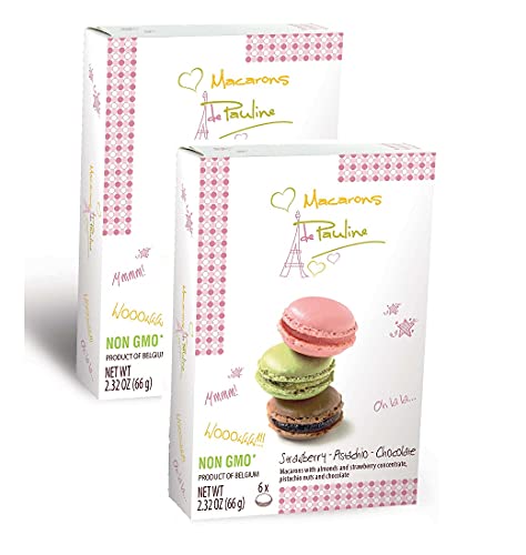 Poppies Assorted Macarons  | 6 Count Box,  (12 Total Macarons)
