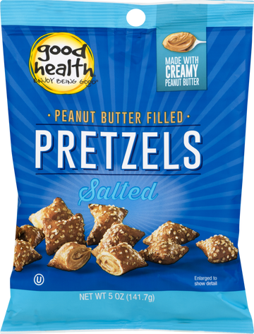 Good Health Peanut Butter Filled Salted Pretzels 5 oz. Bags