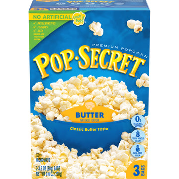 Pop Secret Microwave Popcorn, Butter, 3 Ct