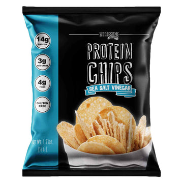 Protein Chips, 14g Protein, 3g-4g Net Carbs, Gluten Free, Keto Snacks, Low Carb Snacks, Protein Crisps, Keto-Friendly, Made in USA (Sea Salt Vinegar )