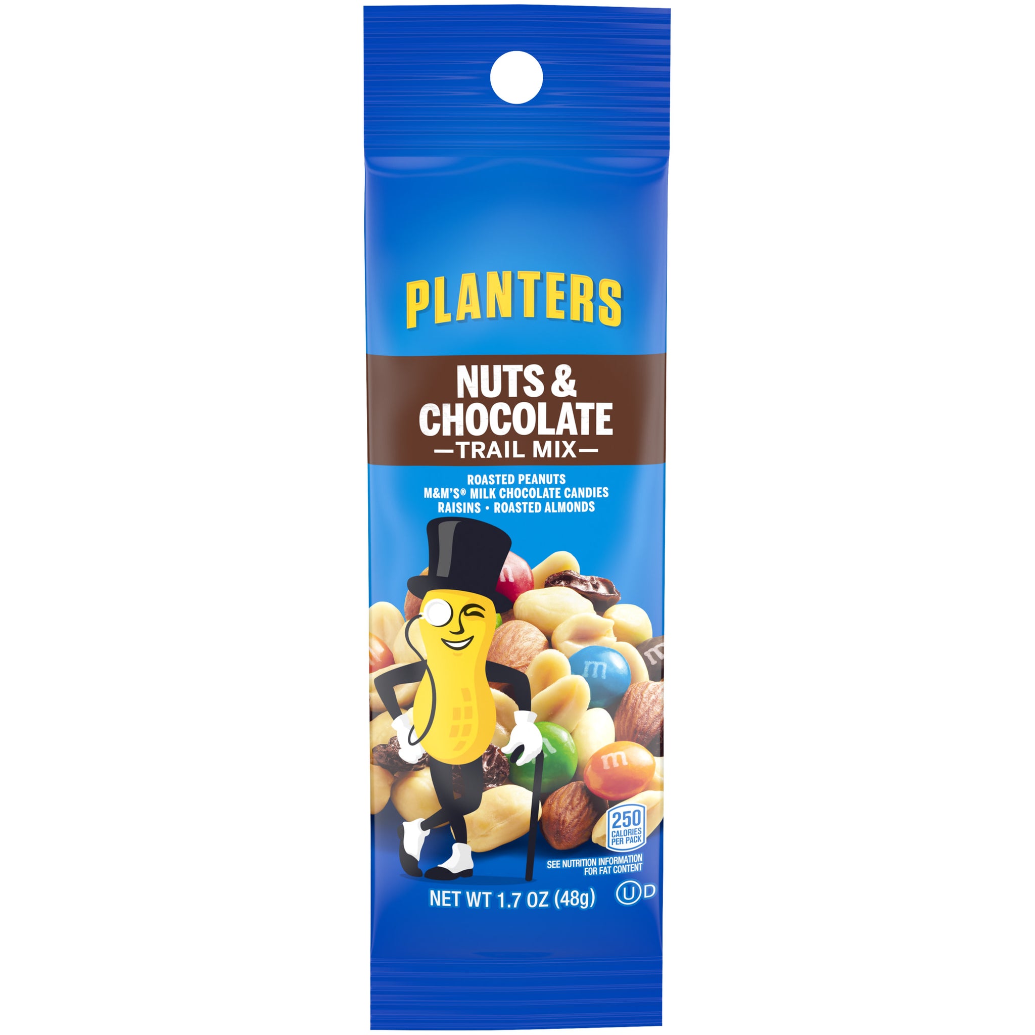 Planters Nuts & Chocolate Trail Mix with Roasted Peanuts, M&M Chocolate Candies, Raisins & Roasted Almonds,  Pack