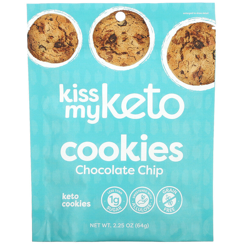 Kiss My Keto, Keto Cookies, Chocolate Chip Pack of 2