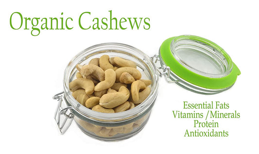 Organic Whole Raw Cashews -Non-GMO, No shell, Unsalted, Unroasted Vegan Bulk Healthy Snack