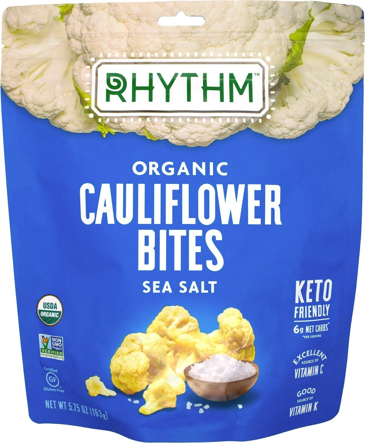 Rhythm Organic Cauliflower Bites, Sea Salt
