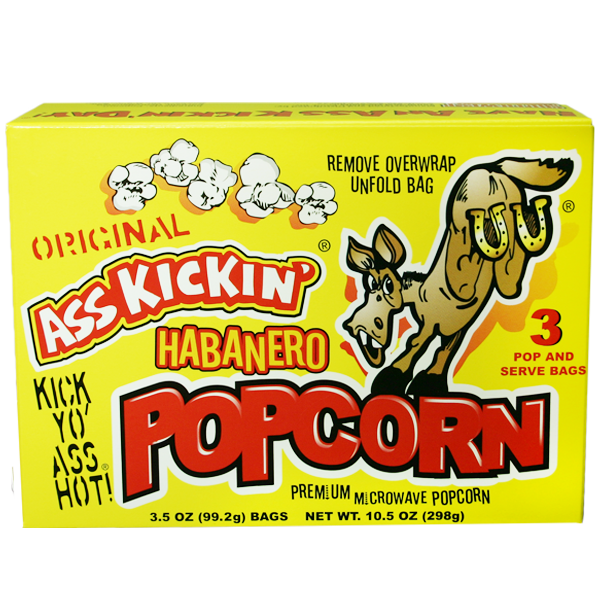 Ass Kickin’ Habanero Popcorn 3-Pack