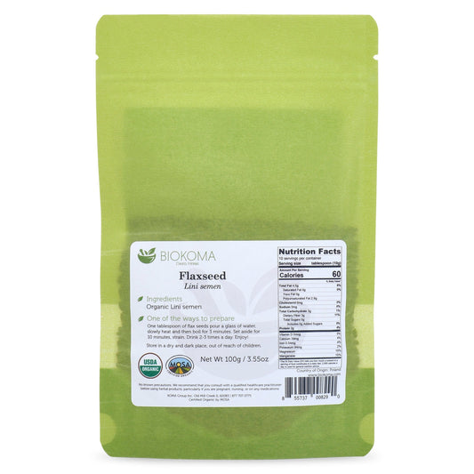 Flaxseed (Lini semen) Organic Seeds 100g  USDA Certified Organic