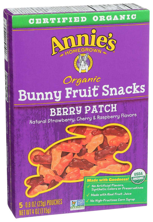 Annies Homegrown Organic Berry Patch Bunny Fruit Snacks -- 10 Per Case