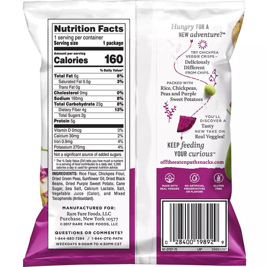 Off The Eaten Path Veggie Crisps Mix 2 Flavor Variety Pack (26 Ct.)