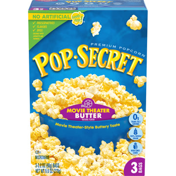 Pop Secret Microwave Popcorn, Movie Theater Butter Flavor, 3.2 Oz Sharing Bags