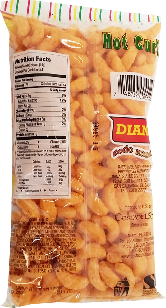 Prodiana Hot Curl Snack - Maiz Chino Picante (Pack of 1)