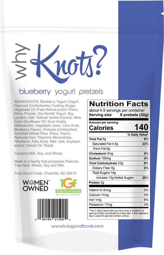Bluberry Yogurt Pretzels Why Knots? 12-count